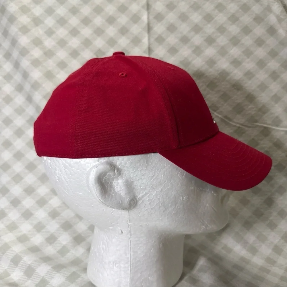MLB LOS ANGELES ANGELS LOGO RED ADJUSTABLE CURVED BILL BASEBALL HAT CAP RETRO